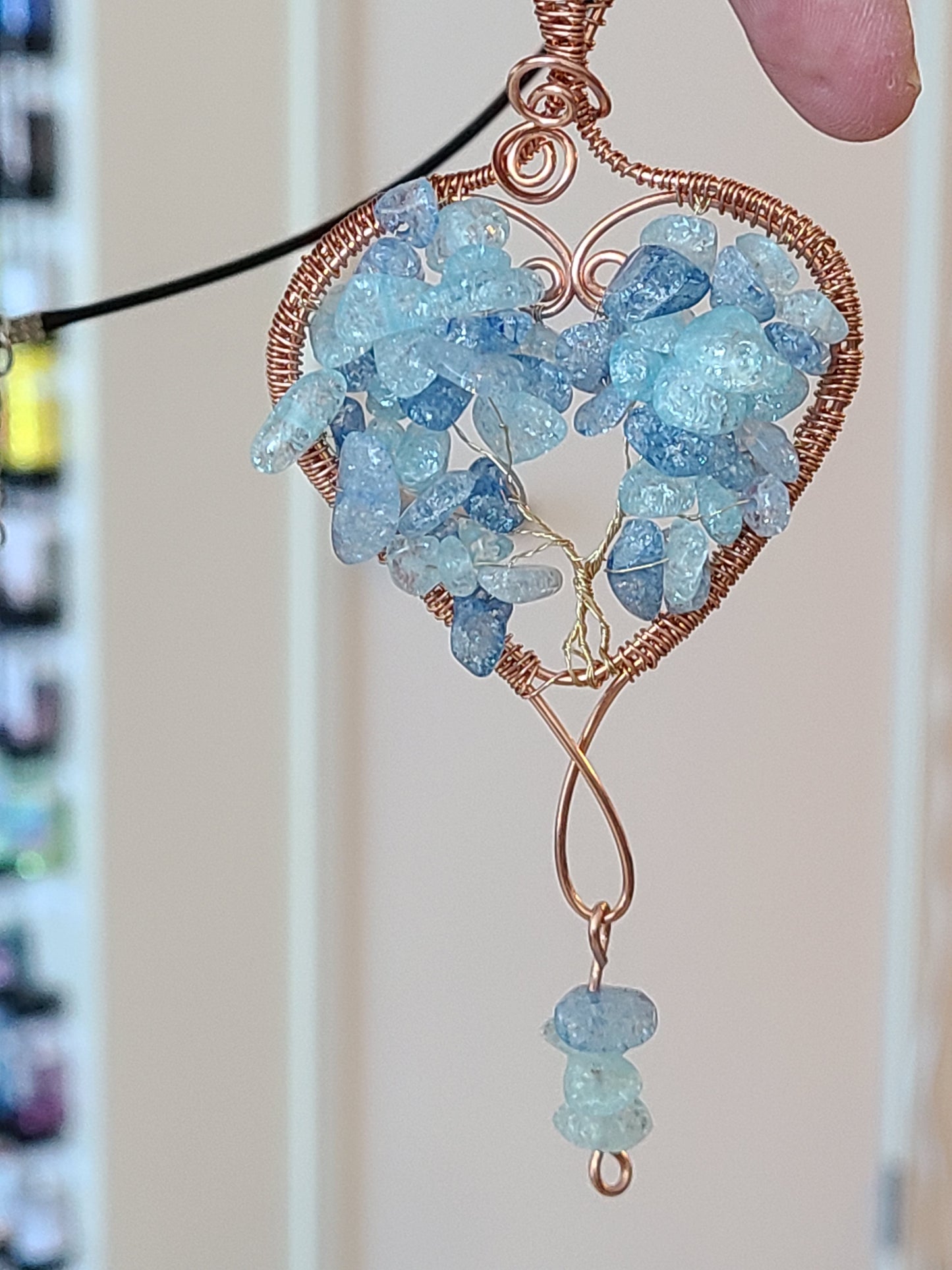 Heart Shaped Tree of Life Gemstone Pendant