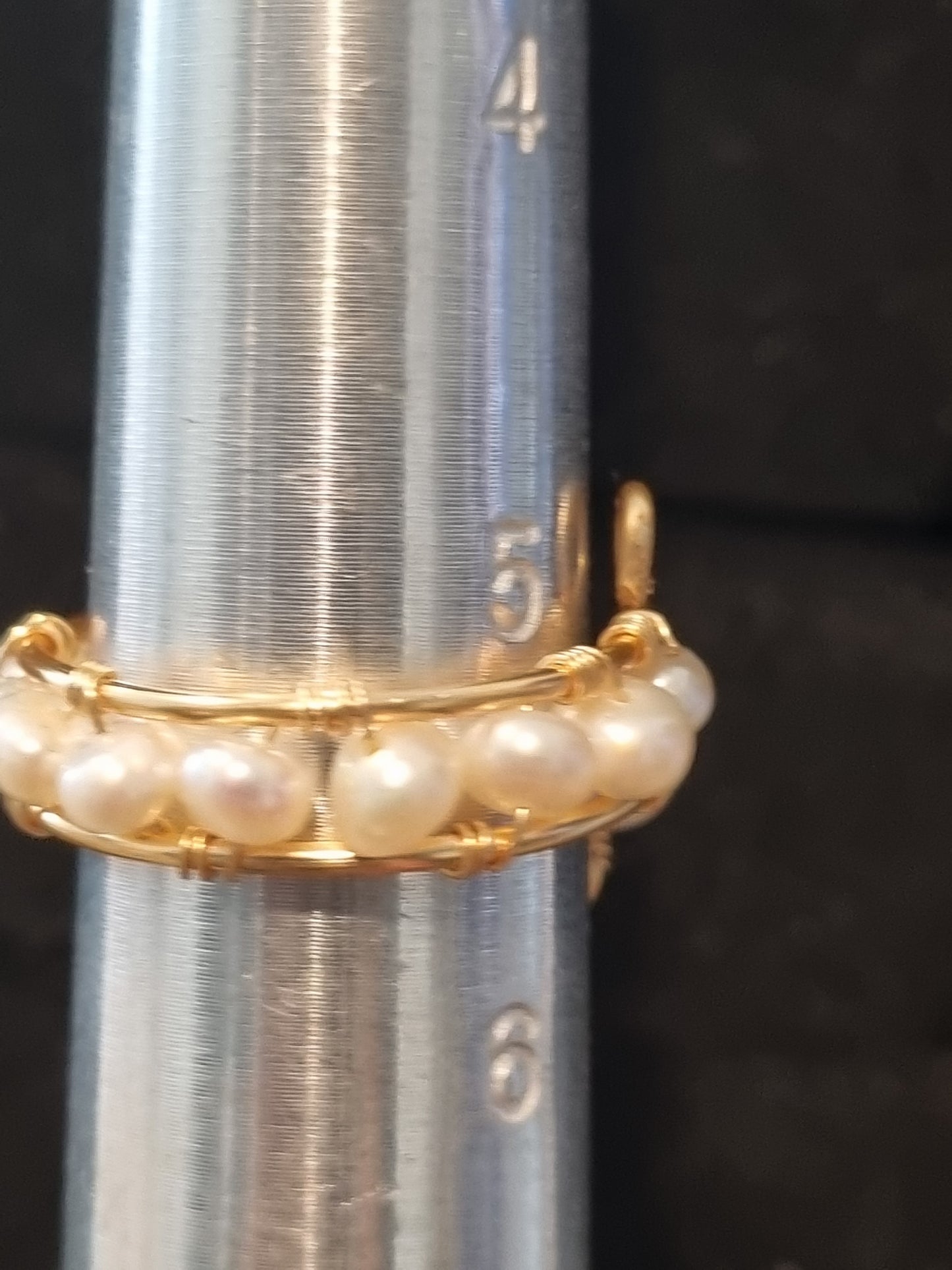 Beaded Band Stone Rings