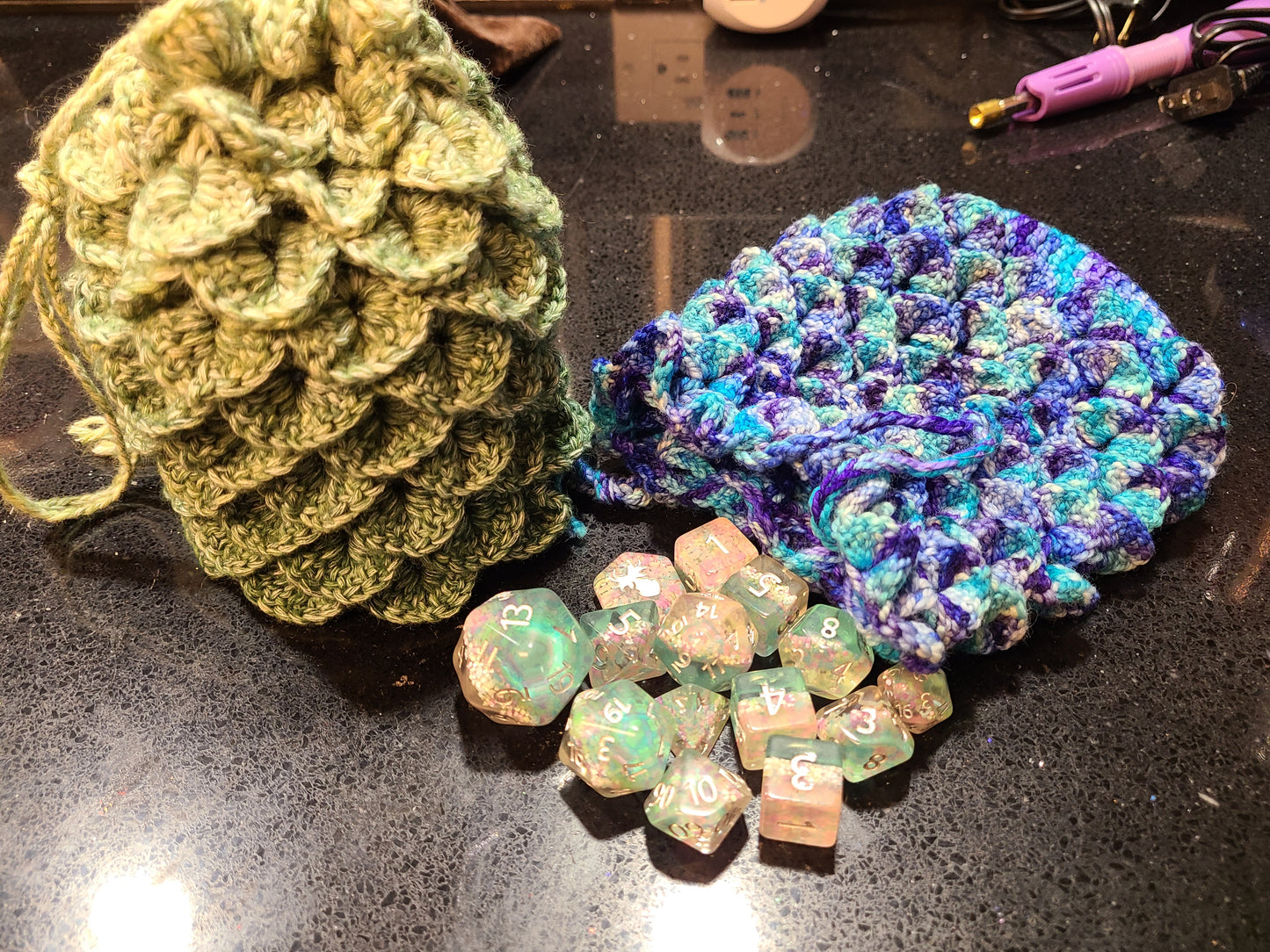 Custom Dragon Scale Dice Bag