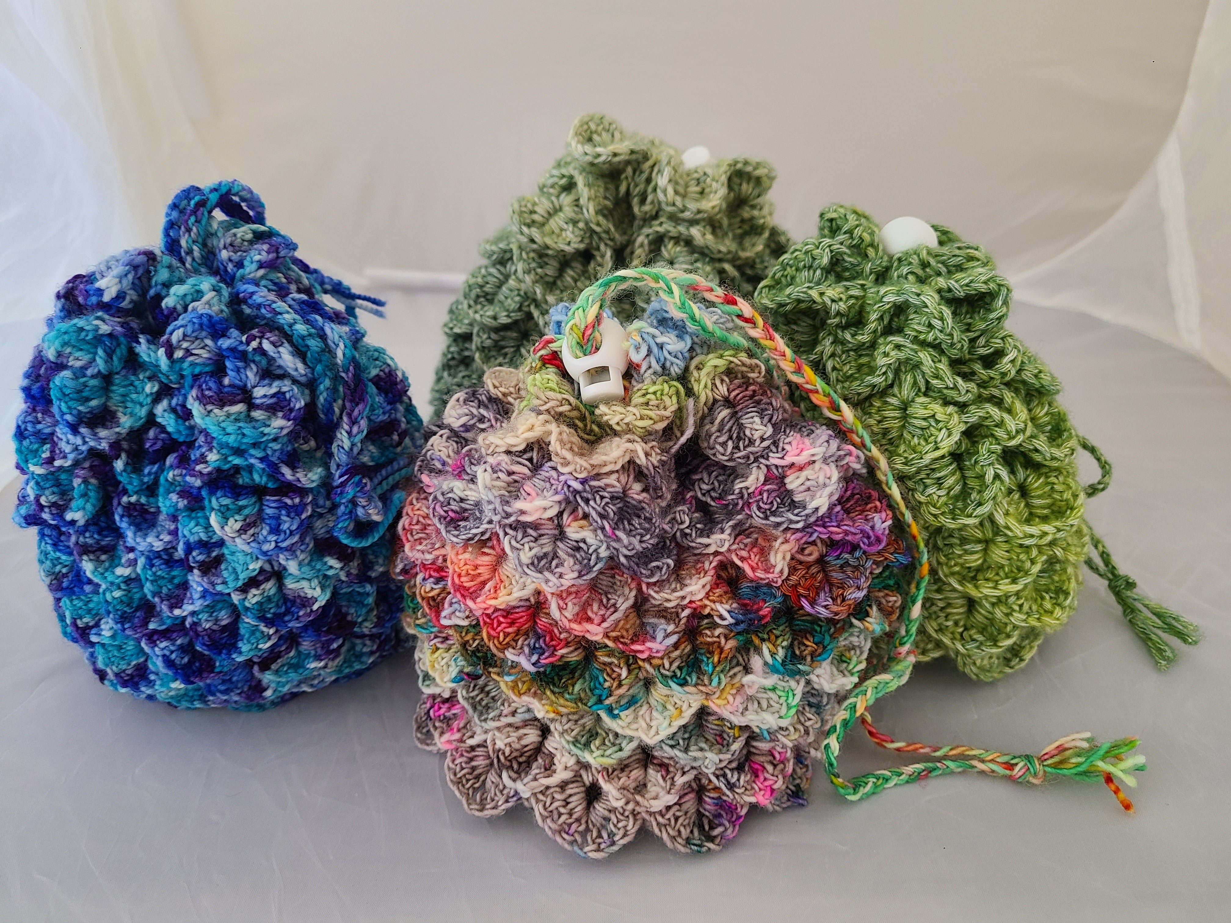 Crochet dragon best sale scale dice bag