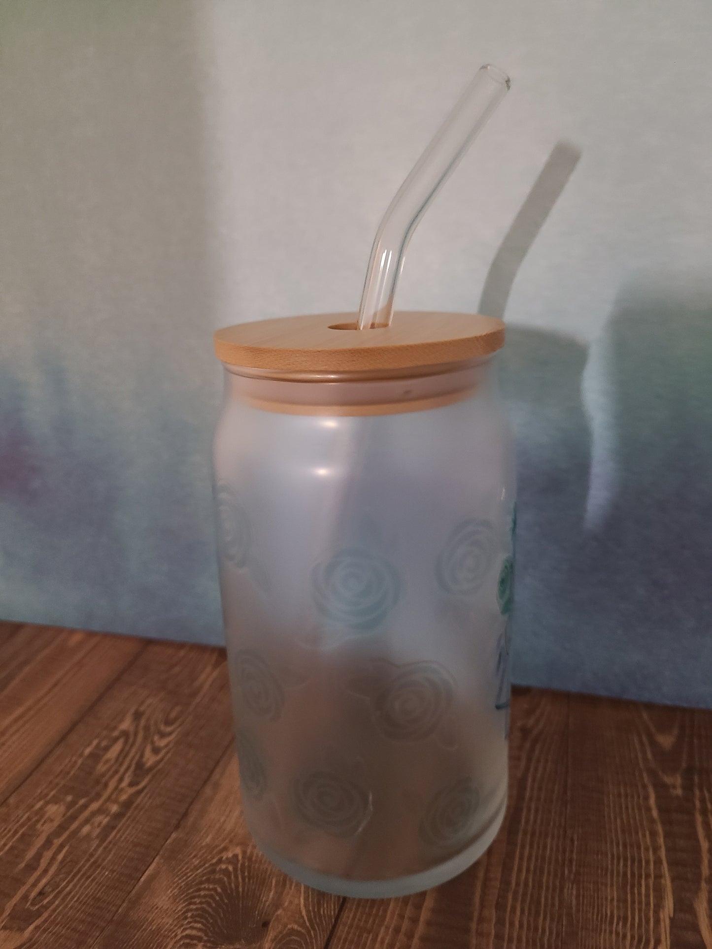 Last Fuck - 16 Oz Glass Beer Can w/Lid and Glass Straw