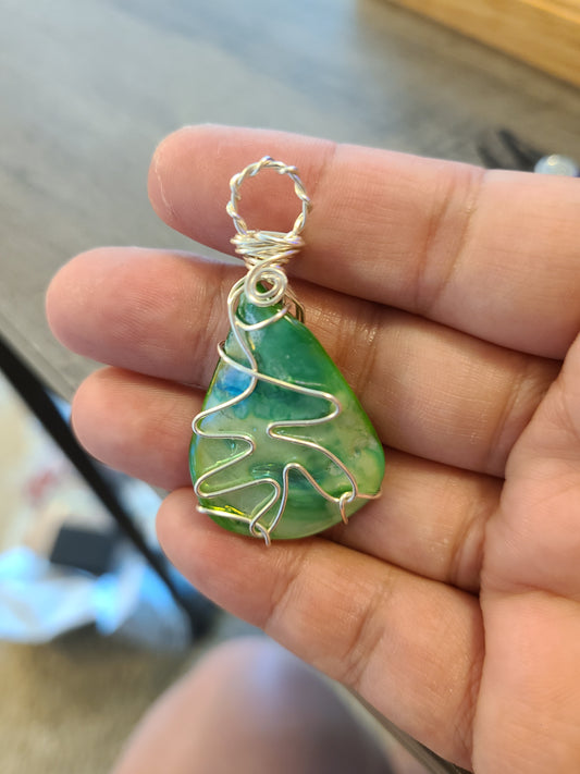 Seashell Pendant - Green