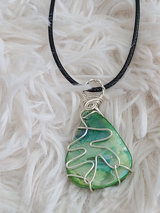 Seashell Pendant - Green