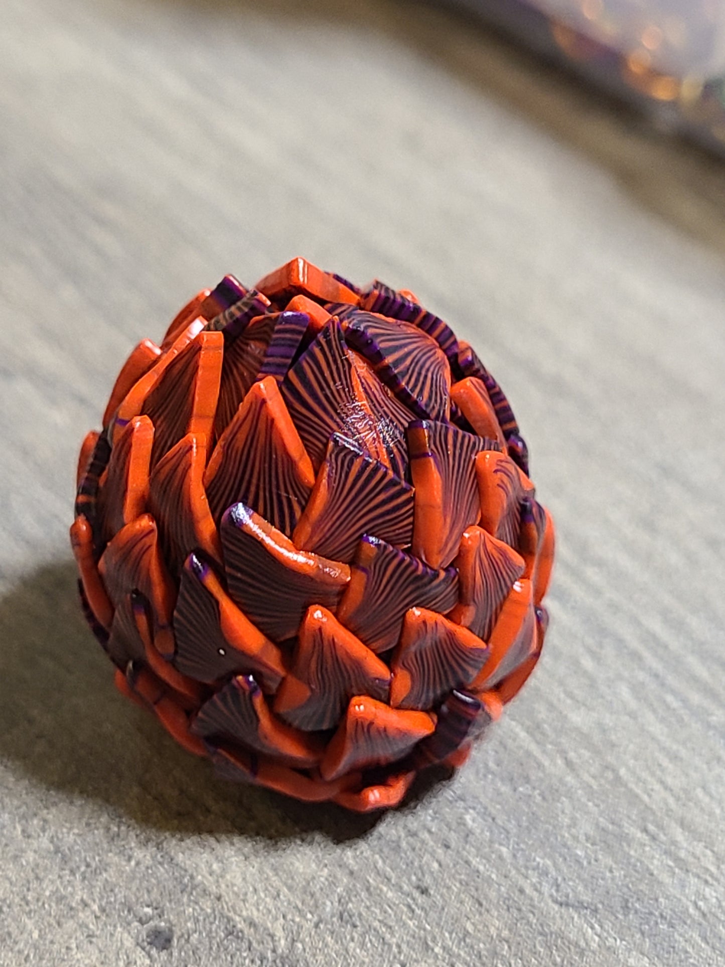 Red Purple Black Striped Dragon Egg