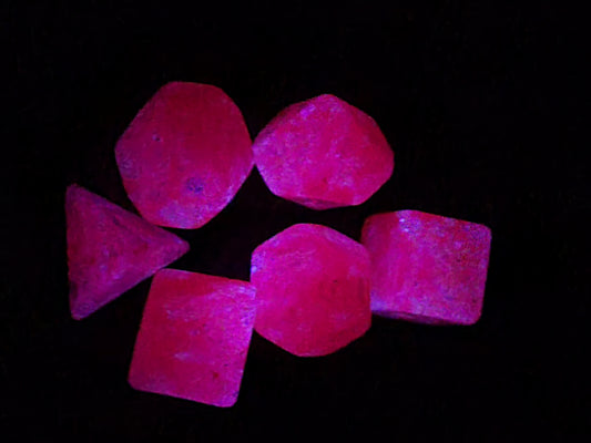 Glow in the Dark Neon Pink -  RAW BROKEN SET